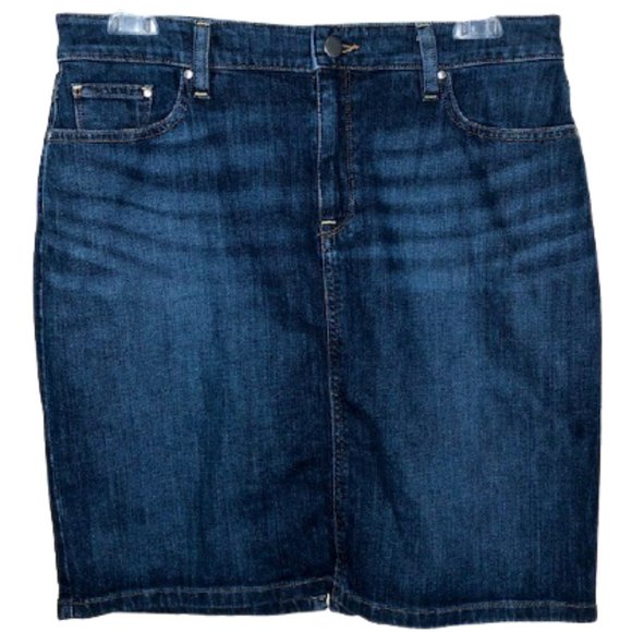 L.L. Bean 1912 Favorite Fit 5-Pocket Jeans Skirt - 10 - Picture 1 of 8